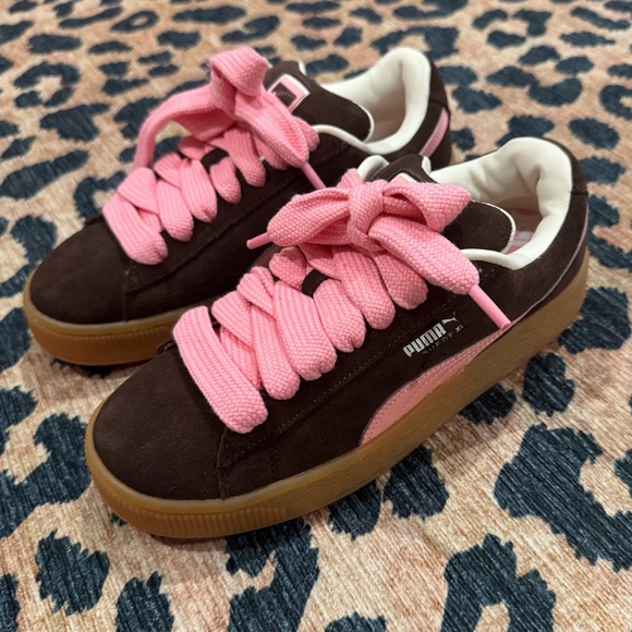 Puma chunky brown and pink suede sneaker - Picture 2 of 6